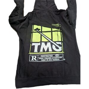 Tiny Meat Gang Hoodie Men's Size XL Black UFO Movie Ad Graphic Print TMG